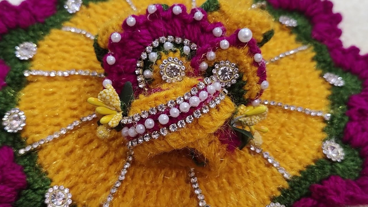 Basant panchmi special crochet pagdi for laddu gopal kahna and Bal gopal, how to make a winter pagdi