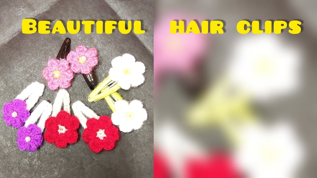 Beautiful hair clips || easy peatrtan|| crochet flowers|| beautiful flower clips