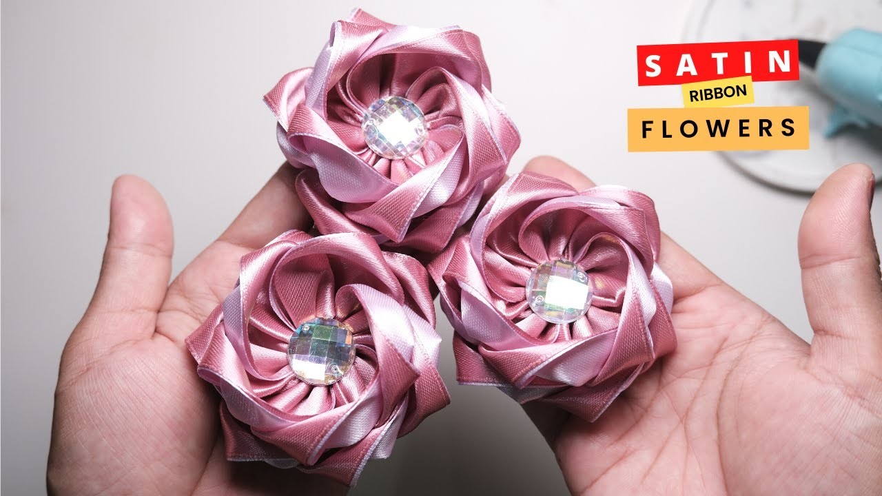 Beautiful satin ribbon rose flower craft - A Beginner Friendly Guide