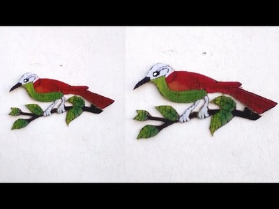 Bird Making on Cardboard | Cardboard Bird | Bird Crafts |