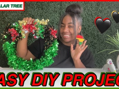 BLACK HISTORY WREATH | HOW TO MAKE AN EASY & AFFORDABLE WREATH | DOLLAR TREE DIY PROJECT