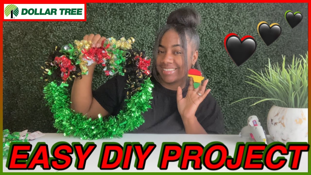 BLACK HISTORY WREATH | HOW TO MAKE AN EASY & AFFORDABLE WREATH | DOLLAR TREE DIY PROJECT