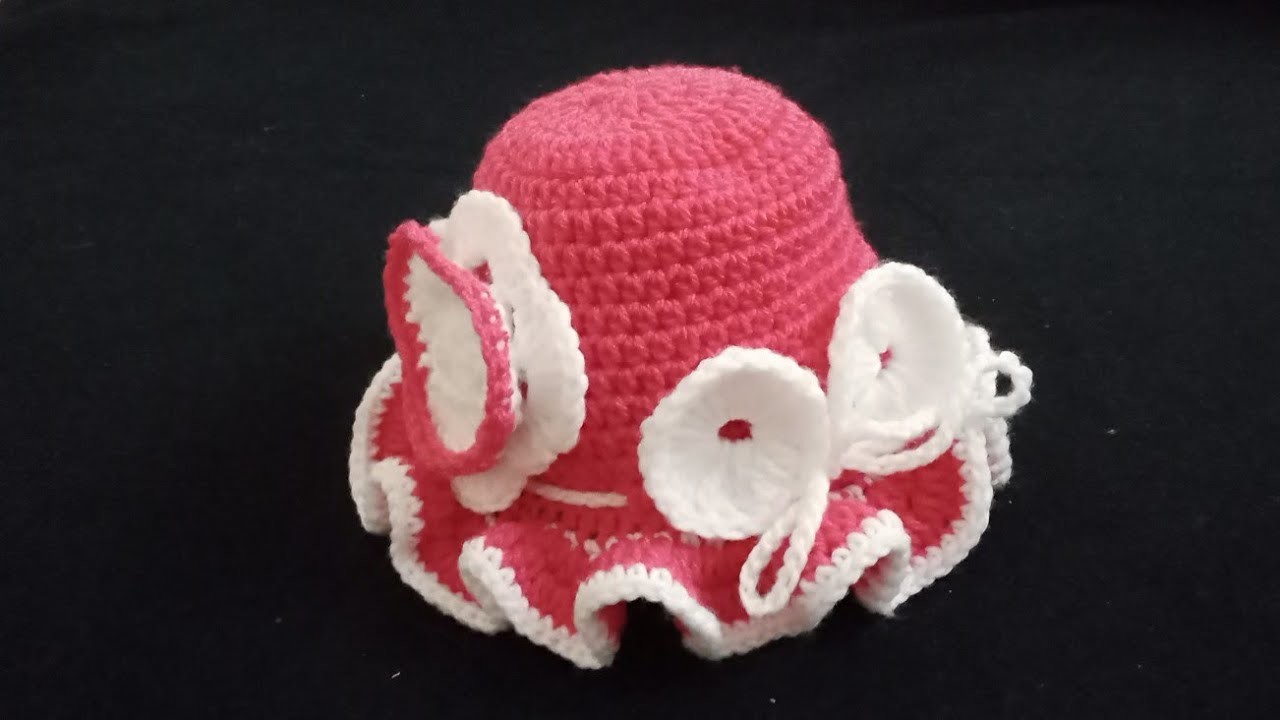 Crochet baby girl hat.crochet beanie.crochet for beginners #Abbasicollection