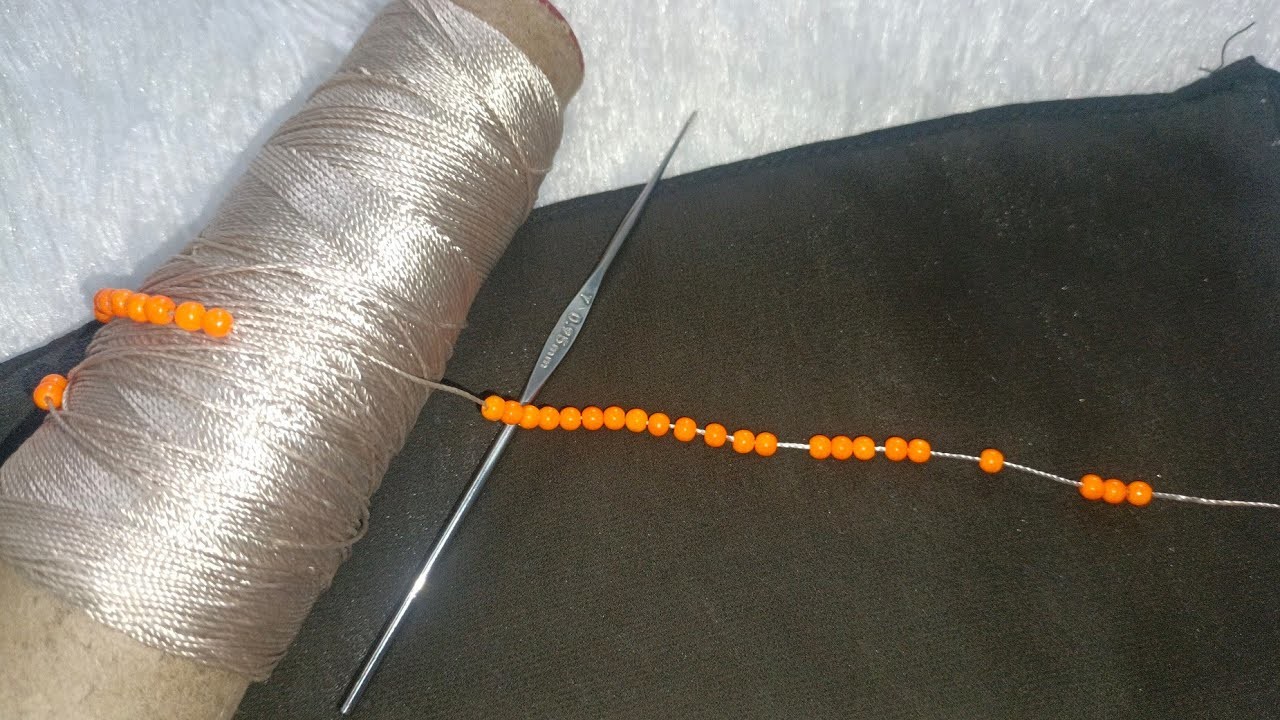 Crochet Beautiful Beads Lace Design|| Crochet Dupatta Beads Lace #arbinasathi #handmade