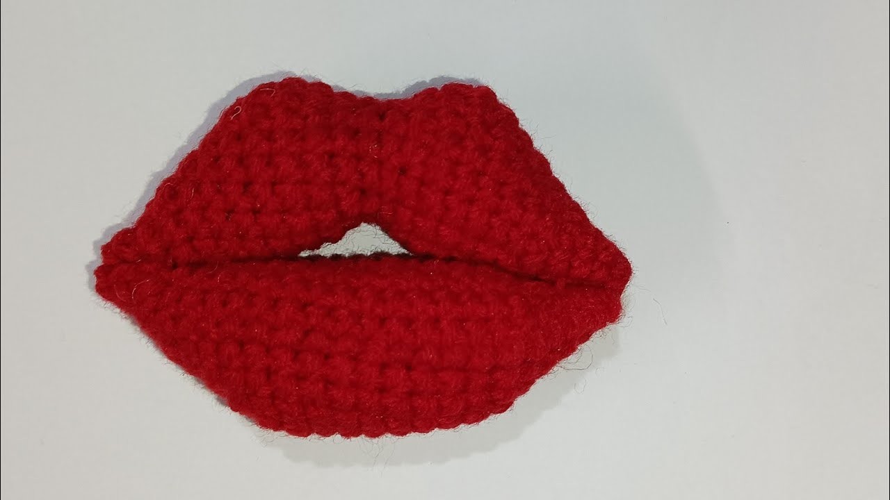 Crochet Lips.Amigurumi Lips.Crochet for Beginners.Amigurumi Crochet.Free Pattern #viralvideo #diy