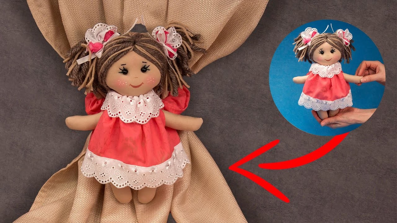 Doll out of fabric - play if you want or use it as a curtain holder!