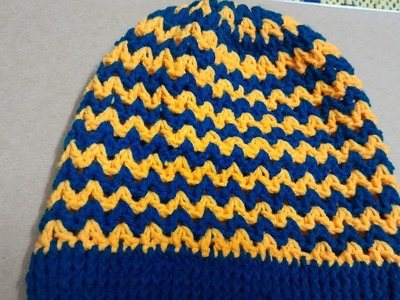 Easy and beautiful  crochet  hat making idea || double colored hat || @susmitascreativeideas2916
