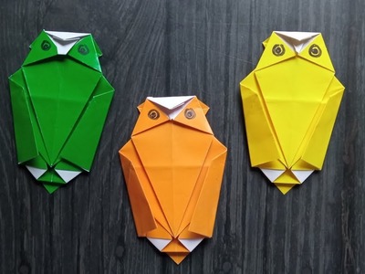 Easy Origami Owl - Origami Birds - Origami For Kids