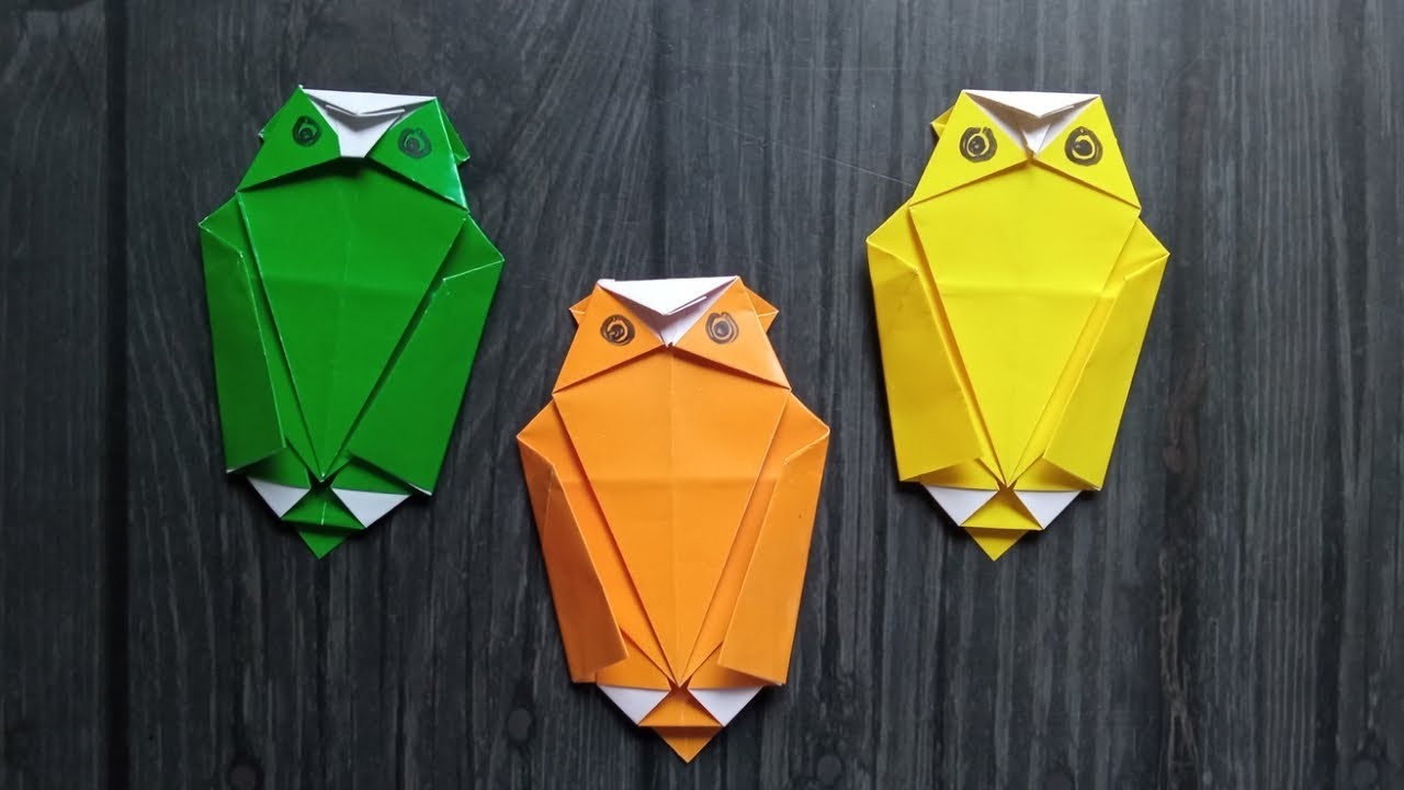 Easy Origami Owl - Origami Birds - Origami For Kids