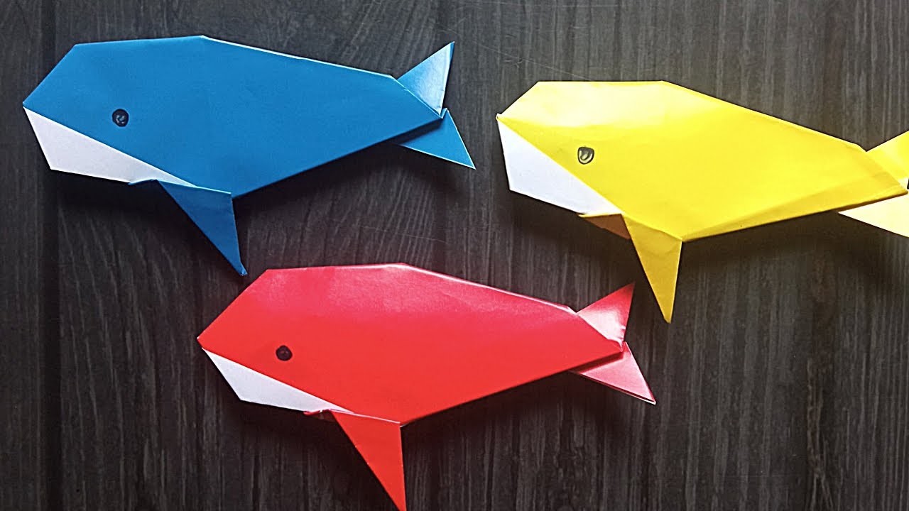 Easy Origami Whale - Paper Whale Making - Origami For Kids