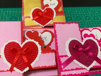 Handmade Popup card for Valentine’s Day |Valentine Card |3D Hearts Card