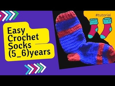 How to Crochet Socks for Kids (Age 5-6)"_crochet socks#how#crochetsocks
