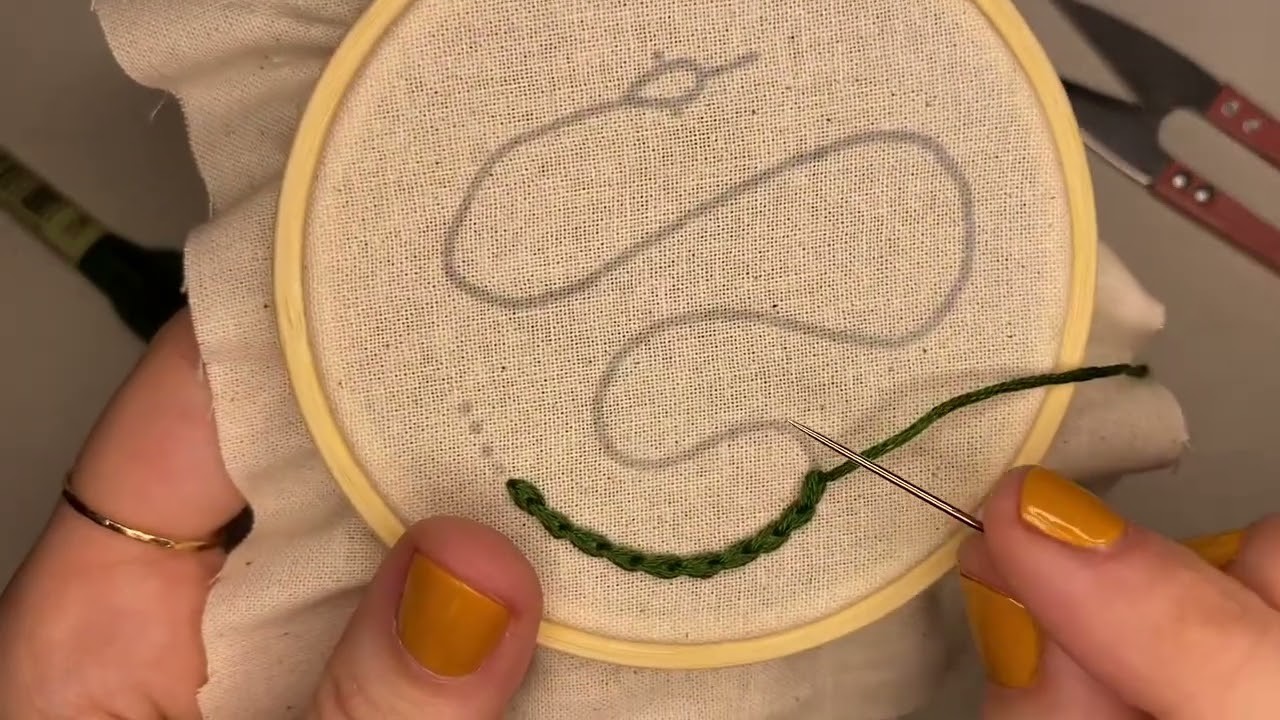 How to Embroider a Beaded Chain Stitch