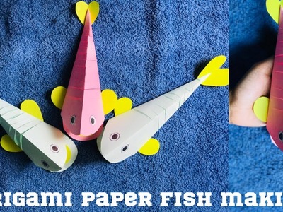 How to make a origami paper spring fish.origami fish making. #youtube