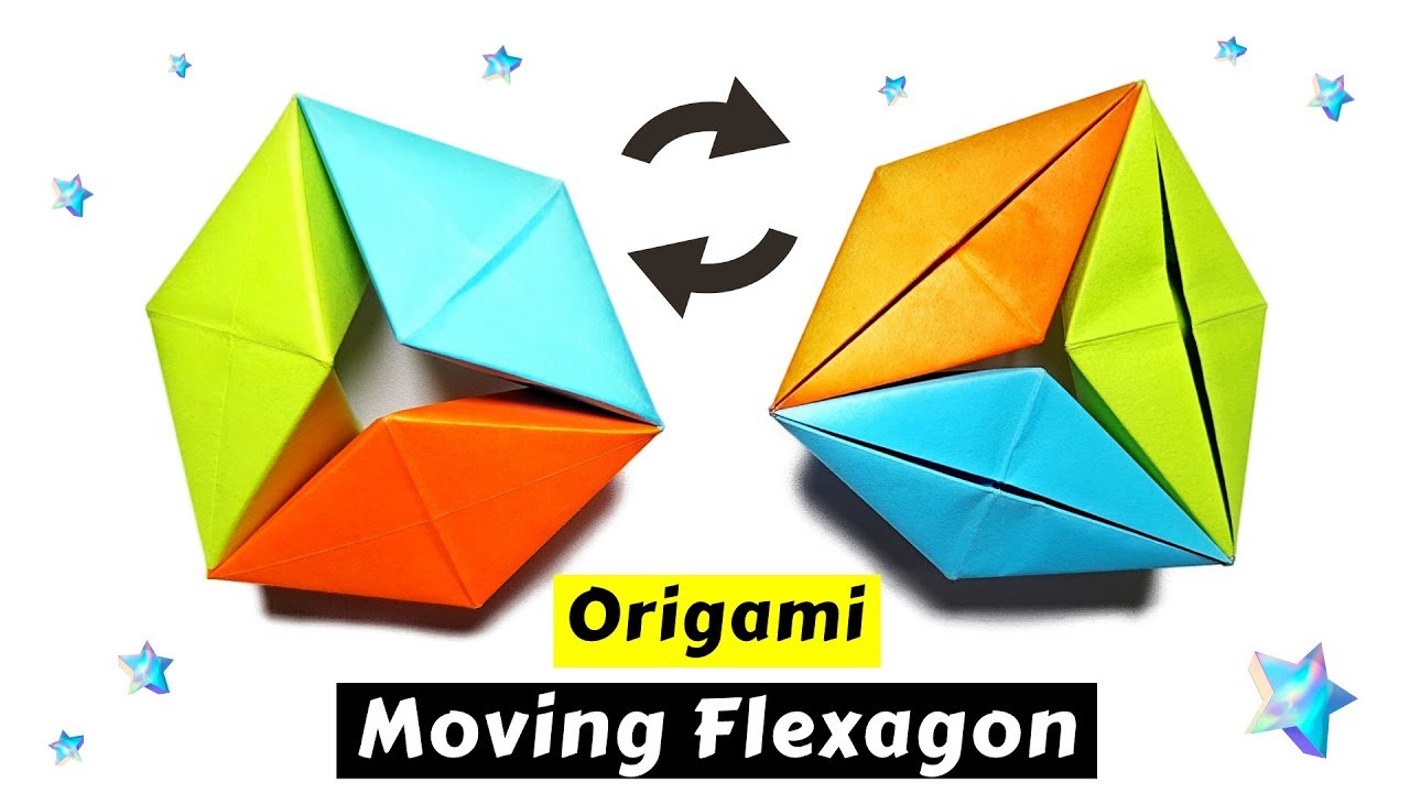 How To Make A Paper MOVING FLEXAGON - Fun & Easy Origami Toy | Paper Flexagon Toy