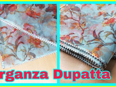 How to make Organza Dupatta | Easy way | K-shine DIY #organzadupatta #fashion #handmade #diy #howto