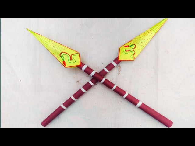 Making a paper spear||how to make a paper spear