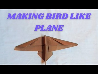 Making plane from paper like bird.Beautiful paper plane. New paper plane