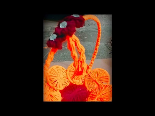 Old bangles reuse to flower basket ????