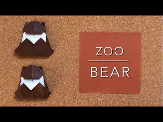 Origami Bear - from origami zoo tour -