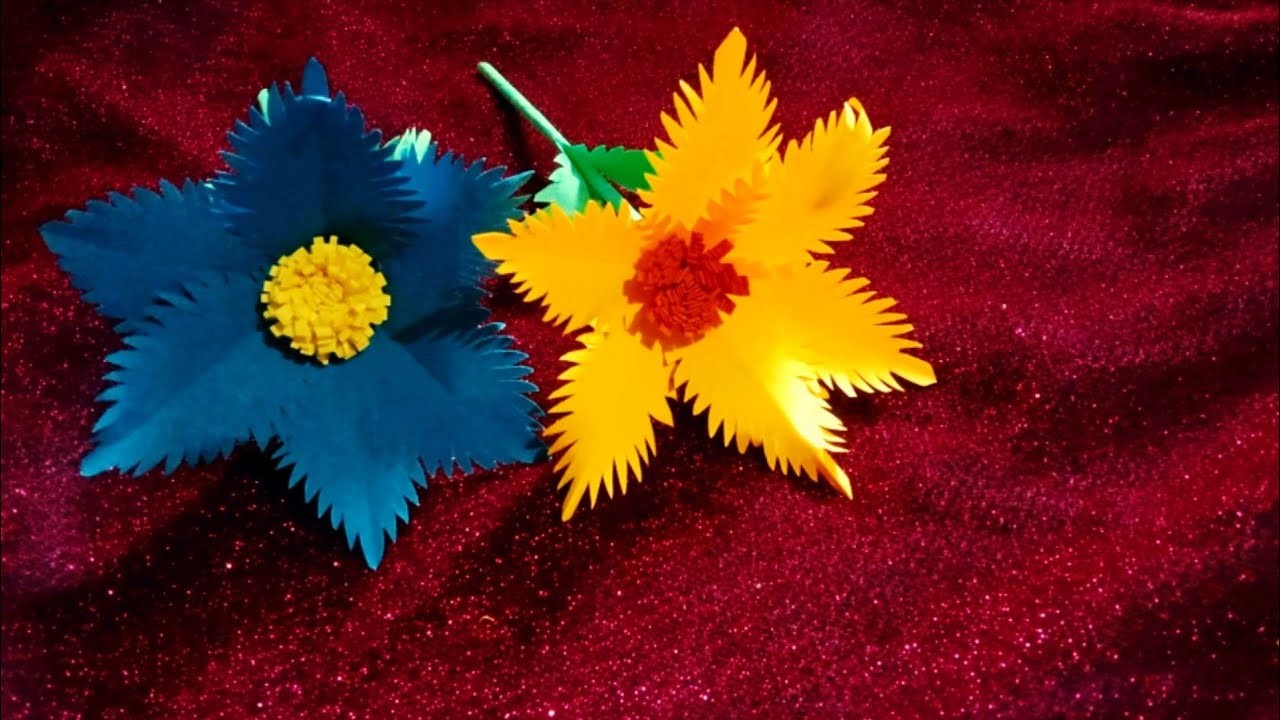 Paper flowers making.Easy paper flower.paper craft.Art&Craft