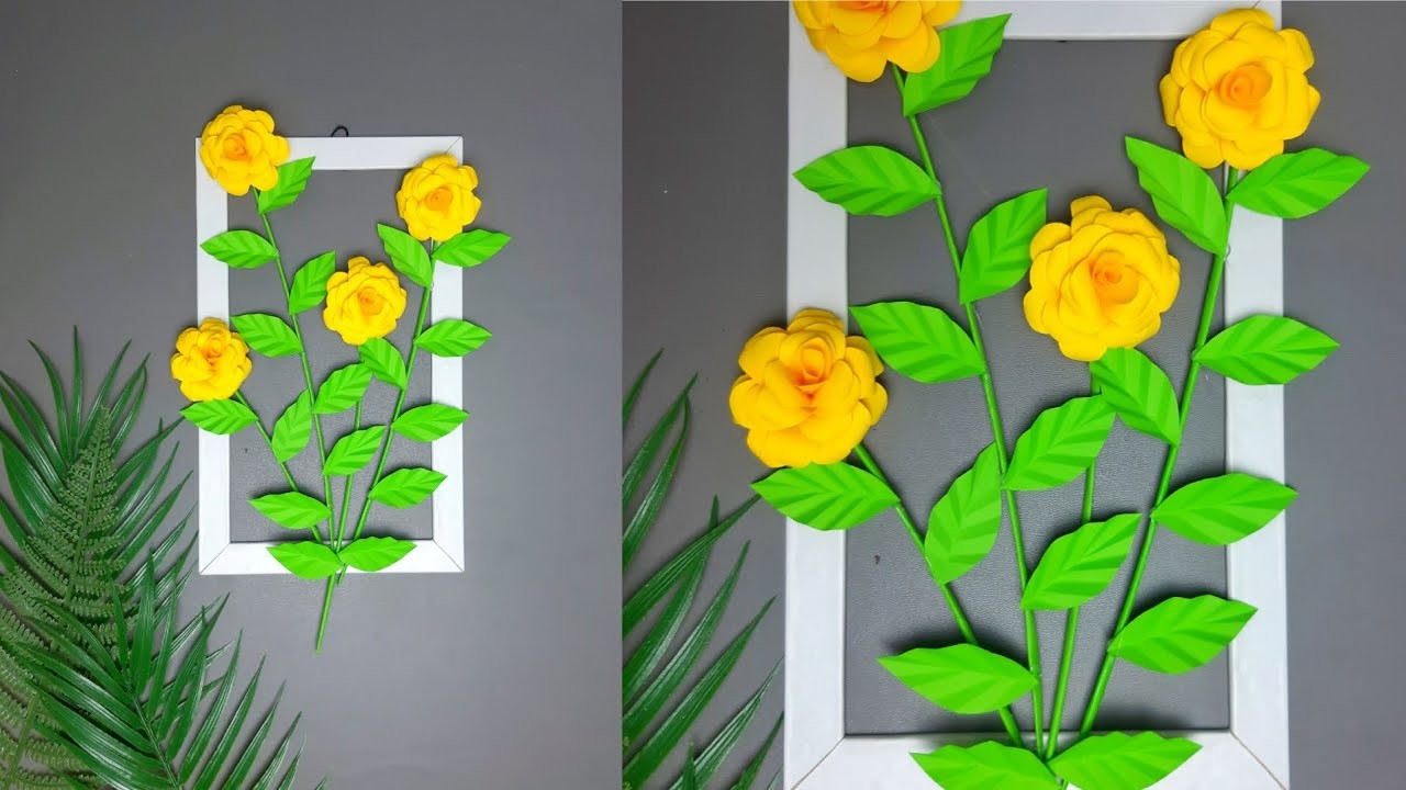 Quick and easy beautiful flower wall hanging | unique wall decor ideas | diy