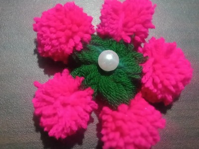 Super Easy Woolen Flower  Making Idea With Hair Comb!! It is very easy!!????