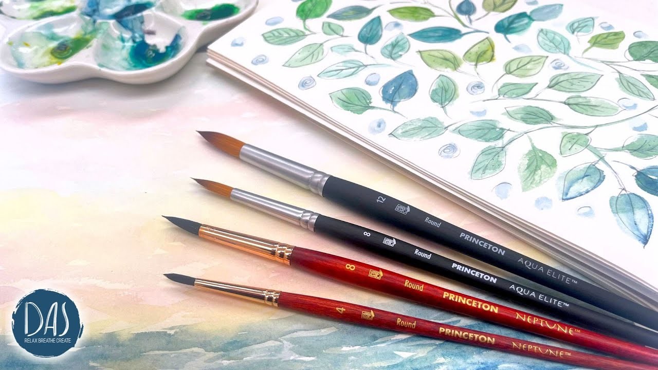 Testing my new Princeton Neptune Brushes for Landscapes and Florals PLUS Homestead Animal Magic!