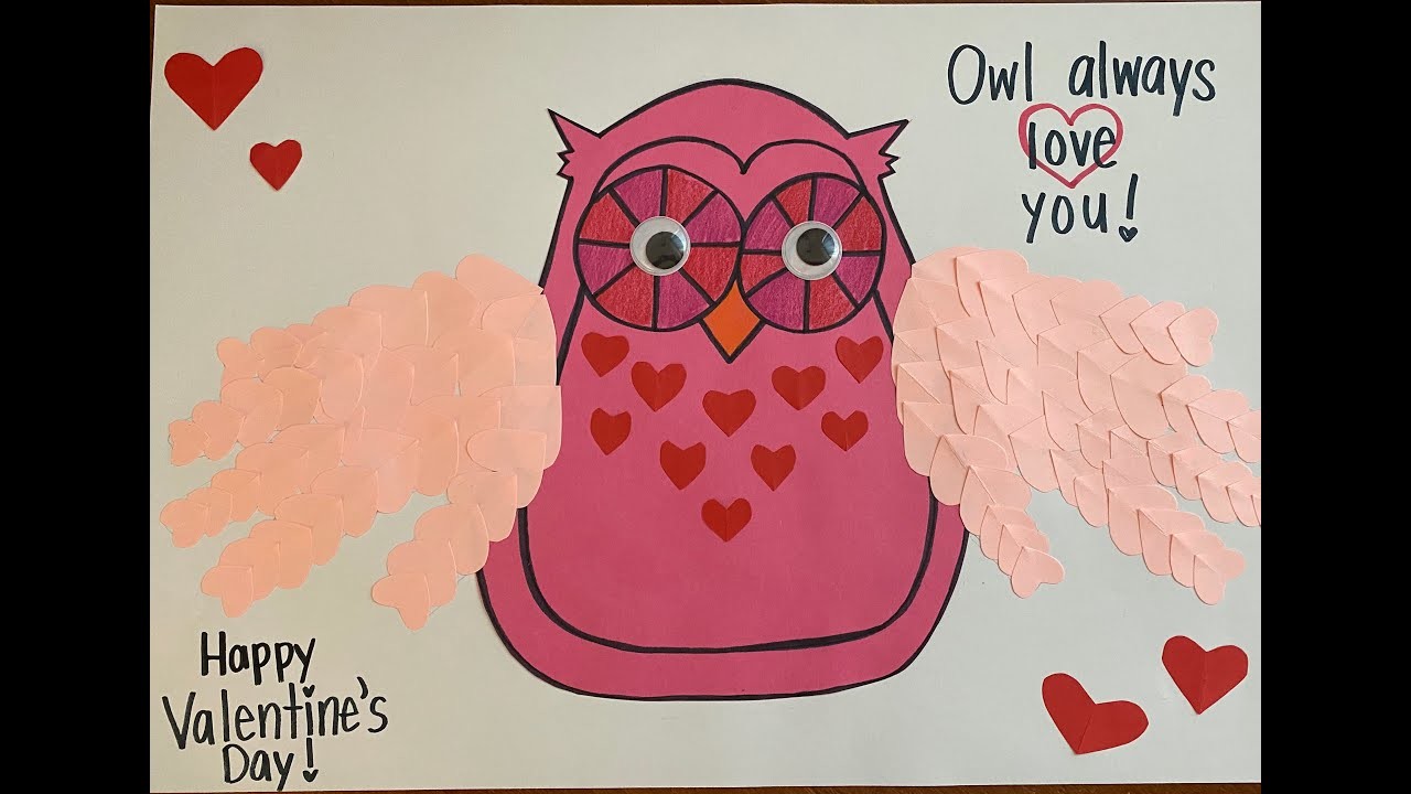 Valentine's Day Owl Directed Draw and Craft