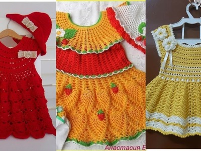 Very creative and impressive crochet pattern crochet baby girl frocks outstanding design 2023
