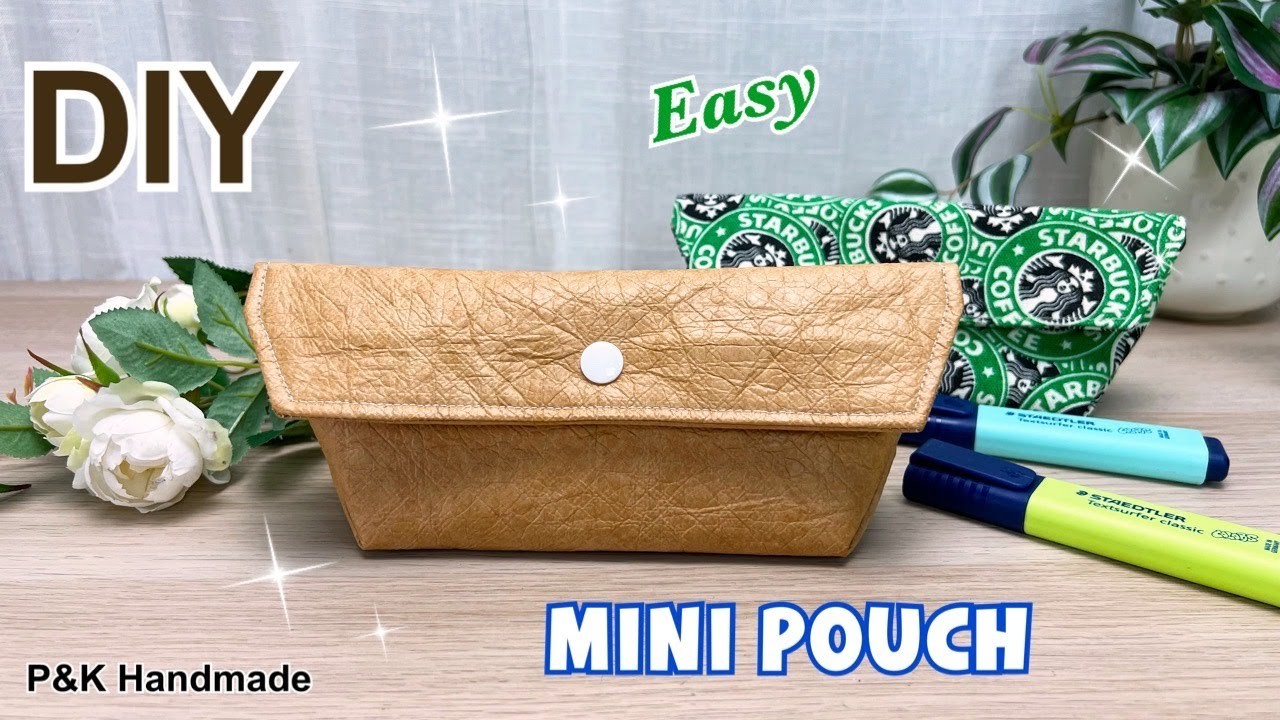 Very Easy Diy Mini Pouch Sewing Tutorial | How to Make A Pencil Case&Simple Stationery |P&K Handmade