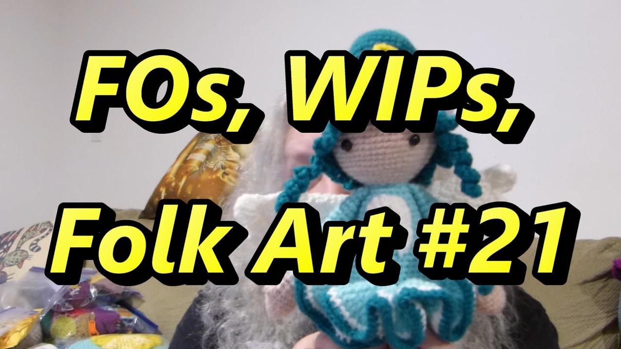 Yarn hauls, FOs, WIPs and JaydaInStitches 2019 Folk Art afghan #21.