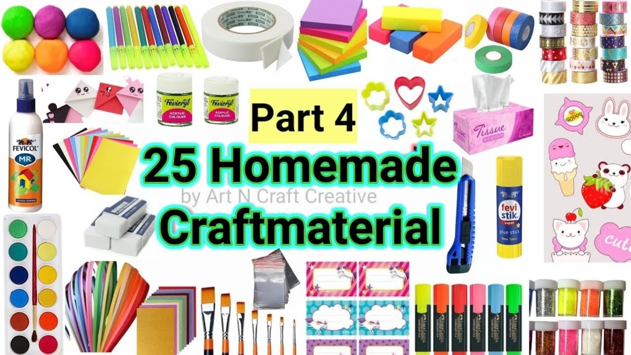 25 Home made craft materials items.How to make Craft Materials in home for School.25 Ghar pe Crafts????