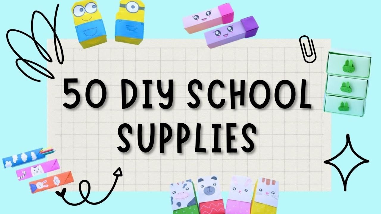 50 DIY School Supplies - Back To School Hacks and Crafts