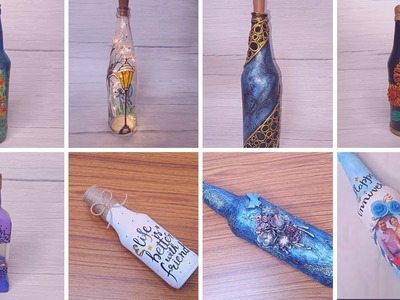 8 Ideas For Amazing Bottle Decor | Bottle Art | DIY Decor