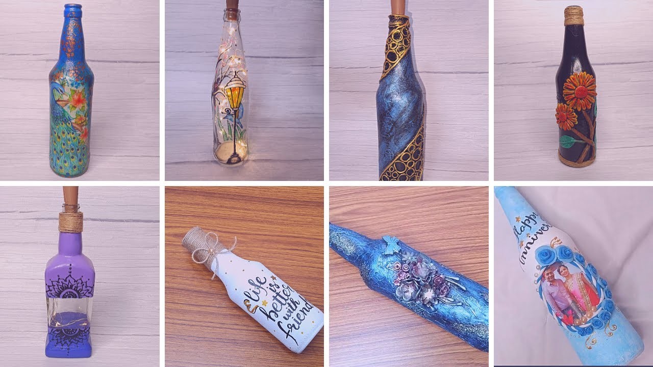 8 Ideas For Amazing Bottle Decor | Bottle Art | DIY Decor