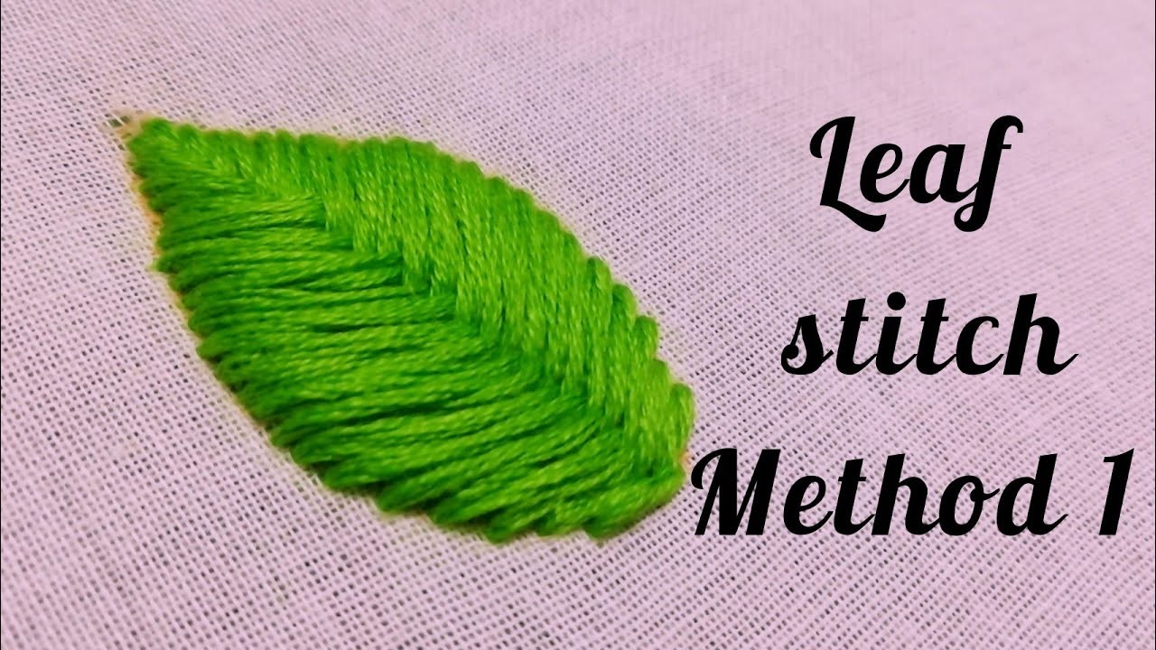 Basic Hand Embroidery stitches for beginners | Fishbone Stitch Step By Step Tutorial #embroidery