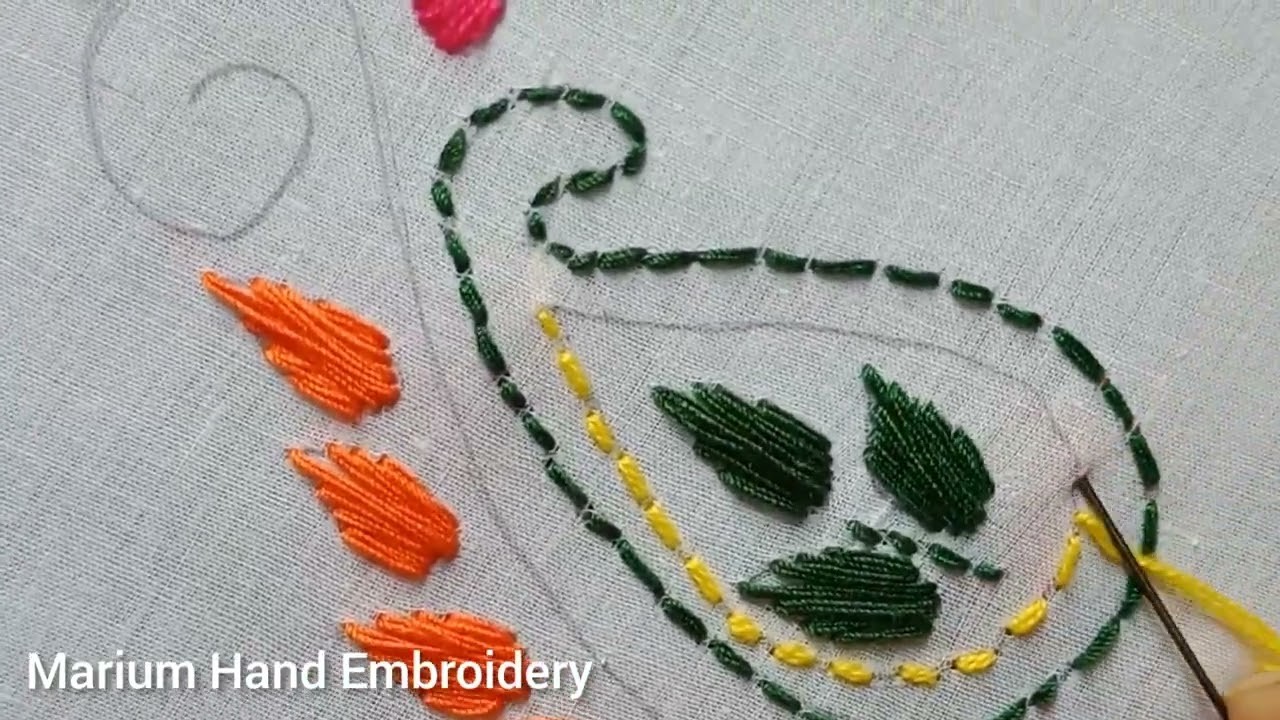 Basic New Allover Flowers Designs Hand Embroidery Needle work