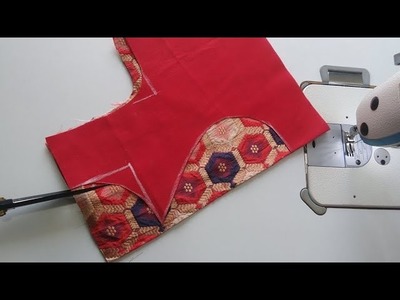 Boat neck blouse cutting and stitching blouse design ||simple method of boat neck blouse