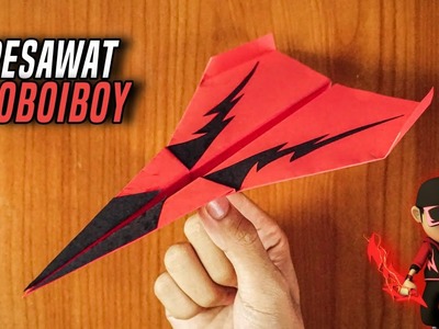 Cara Membuat Pesawat Kertas Elemen Boboiboy Halilintar