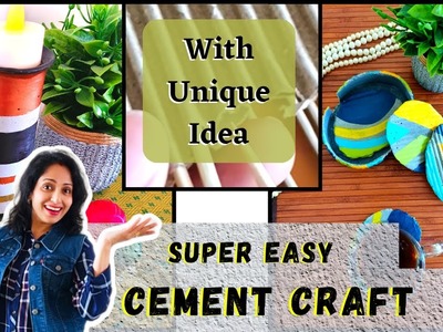 Cement Craft Idea with UNIQUE Technique | Easy Cement DIY Ideas