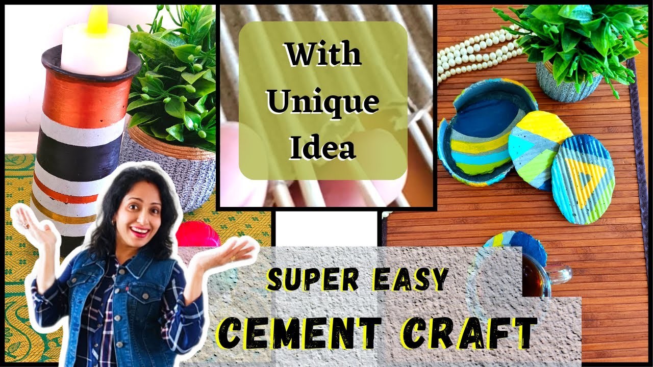 Cement Craft Idea with UNIQUE Technique | Easy Cement DIY Ideas