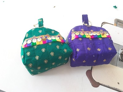 Coin purse  cutting and stitching #mini pouch # key chain purse  #hand purse # change carrier purse#