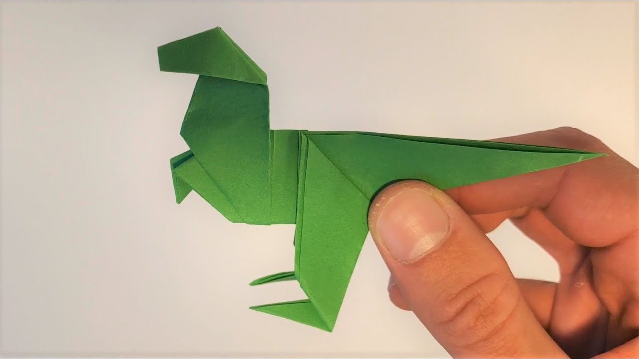 Comment faire un dinosaure en origami ! T-rex !