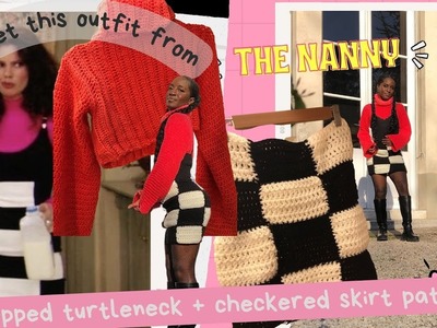 Crocheting things from my Pinterest Board: The Nanny checkered skirt + pink turtleneck tutorial