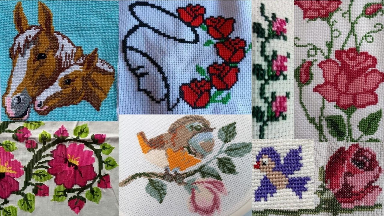 Cross stitch embroidery design ideas and flower ???????? pattern designs