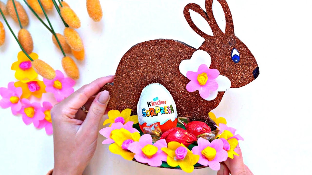 Decorative Easter Bunny - Easy to make - Cute Bunny Making with Cardboard