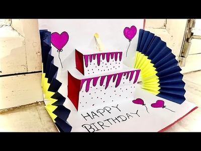 Diy- 3d Birthday card | Pop up Birthday card | Special Birthday Card | Easy cake card in 5 minutes |