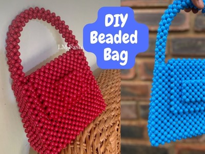 DIY BEADED BAG. HOW TO MAKE HOURGLASS BEADS BEADED BAG. BEGINNER FRIENDLY (BALENCIAGA STYLE)