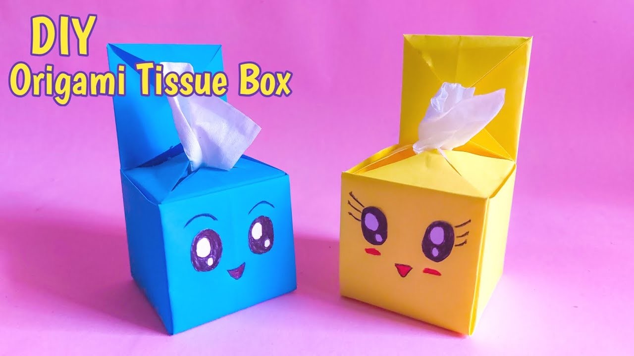 Diy Origami Tissue Box How To Make Origami Tissue Box Paper Craft